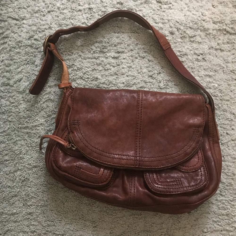 Lucky Brand Dark Brown Shoulder Hobo Bag